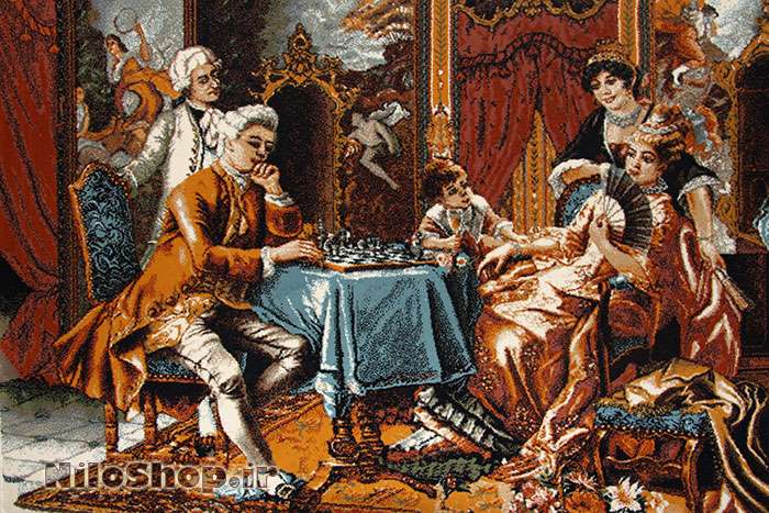  فروش اینترنتی تابلو فرش فرانسوی - شطرنج باز ، 700 شانه تابلو فرشی زیبا مناسب برای دکوراسیون منزل و همچنین هدیه ای زیبا به دوستان 