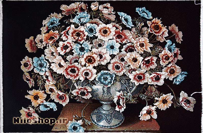  فروش اینترنتی تابلو فرش ماشینی گل و گلدان، بسیار زیبا، قیمت مناسب، جهت هدیه و کادویی و دکوراسیون منزل 