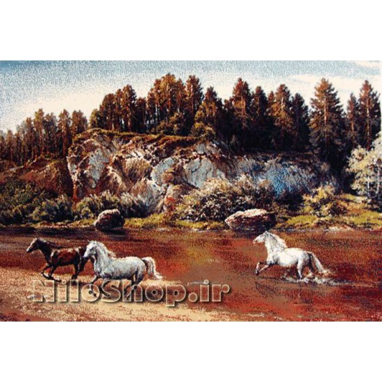 کد 149 - تابلو فرش حیوانات - اسب ها 