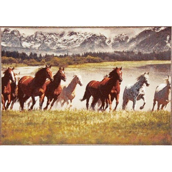 کد 150 - تابلو فرش حیوانات اسب 