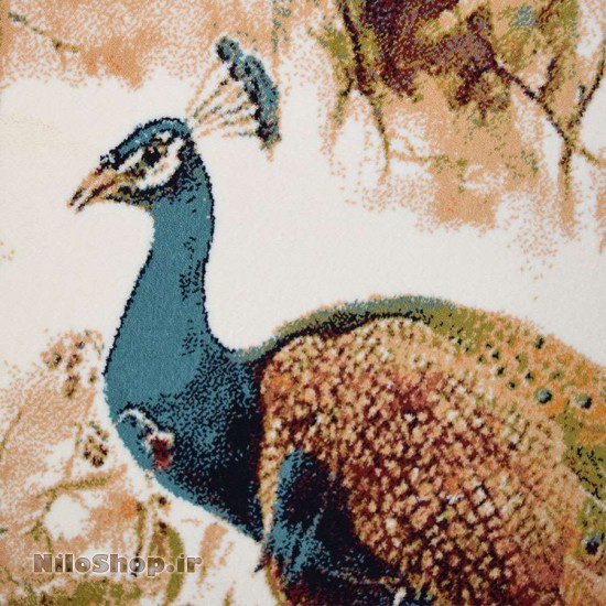 کد3111 تابلو فرش حیوانات- طاووس