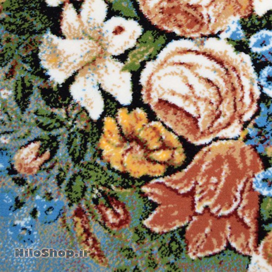 کد3911 تابلو فرش گل و گلدان - سبد گل