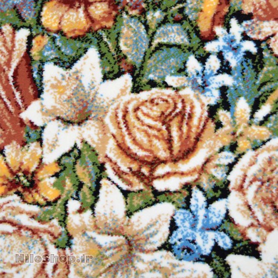 کد3911 تابلو فرش گل و گلدان - سبد گل