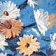 کد3913 تابلو فرش گل و گلدان - نقاشی گلدان آبی