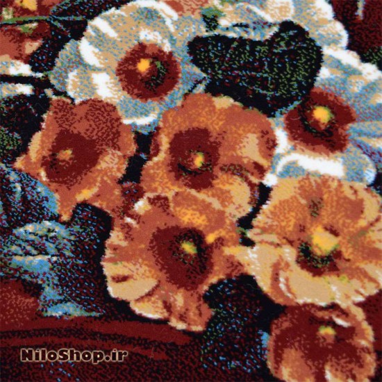 کد3915 تابلو فرش گل و گلدان -شاخه های گل