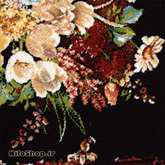 کد3918 تابلو فرش گل و گلدان - گلدان گل های افشان