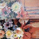 کد3921 تابلو فرش گل و گلدان - سبد گل