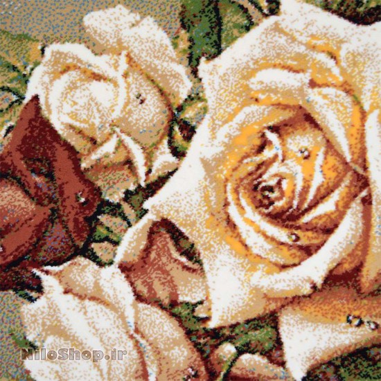 کد3923 تابلو فرش گل و گلدان - گل های رز