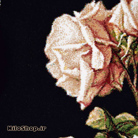 کد3927 تابلو فرش گل و گلدان - گلهای رز