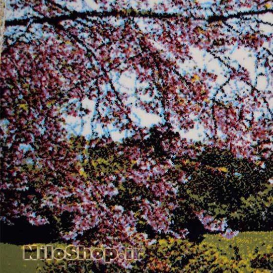 کد4216 تابلو فرش طبیعت و منظره - شکوفه های گیلاس