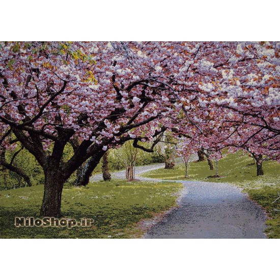کد4220 تابلو فرش طبیعت - شکوفه های گیلاس