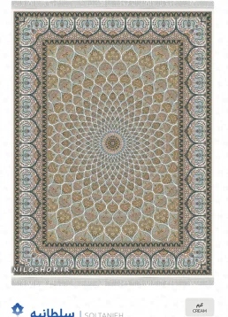 فرش و فرشینه نیلوشاپ فرش ماشینی 1200 شانه طرح سلطانیه فرش ۱۲۰۰ شانه