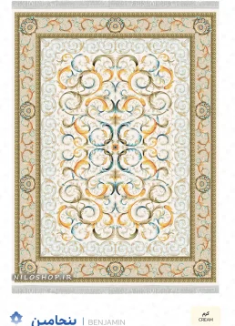 فرش و فرشینه نیلوشاپ فرش ماشینی 1200 شانه طرح بنجامین فرش ۱۲۰۰ شانه