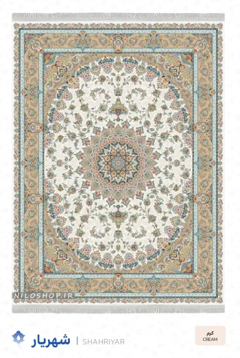 فرش و فرشینه نیلوشاپ فرش ماشینی 1200 شانه | طرح شهریار فرش ۱۲۰۰ شانه