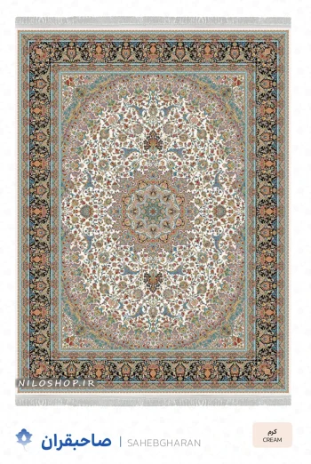 فرش و فرشینه نیلوشاپ فرش ماشینی 1200 شانه | طرح صاحبقران فرش ۱۲۰۰ شانه