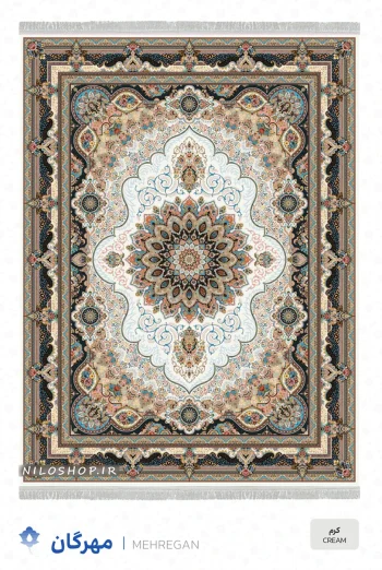 فرش و فرشینه نیلوشاپ فرش ماشینی 1200 شانه | طرح مهرگان فرش ۱۲۰۰ شانه