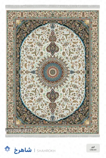 فرش و فرشینه نیلوشاپ فرش ماشینی 1200 شانه | طرح شاهرخ فرش ۱۲۰۰ شانه